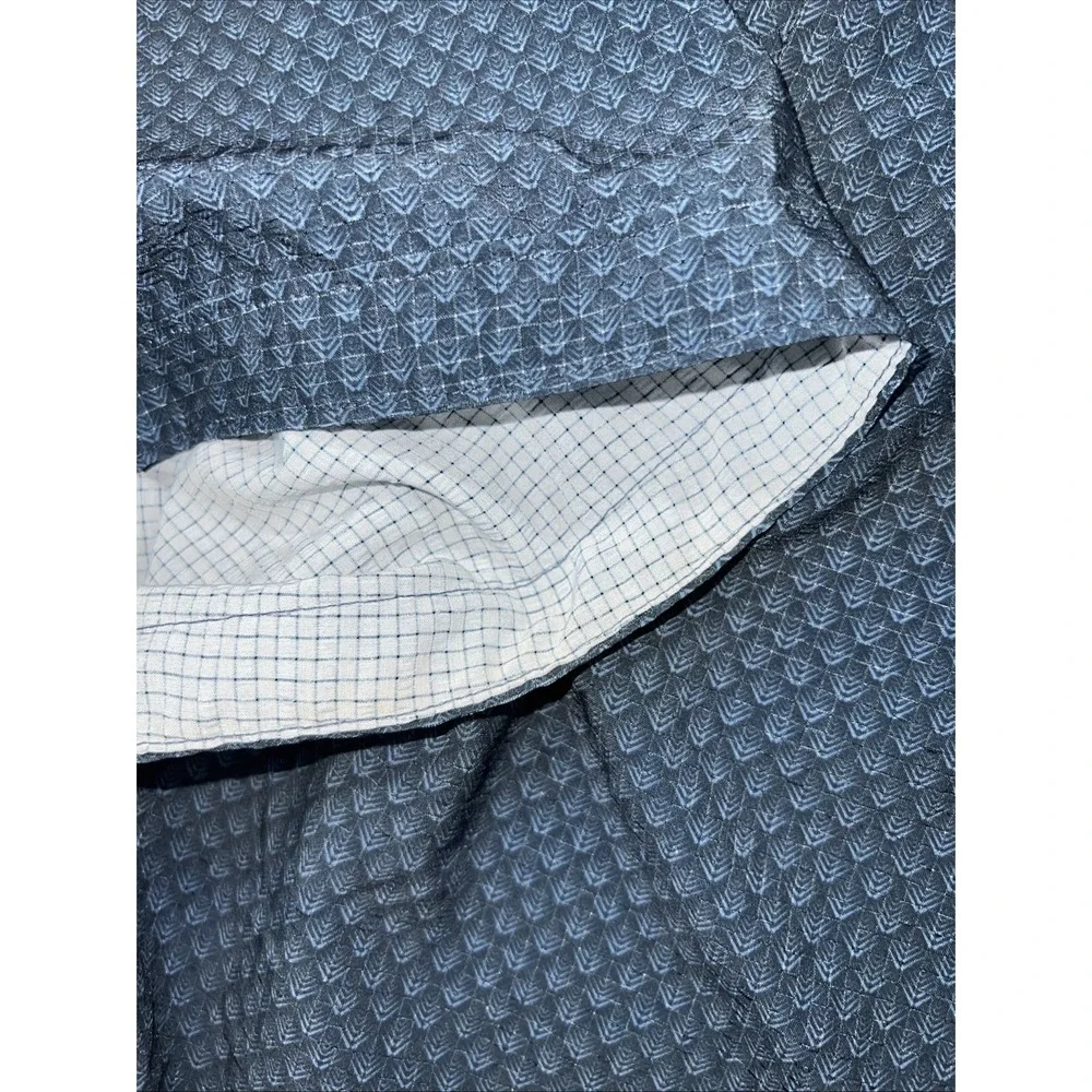 7 Diamonds Shirt Mens 2XL XXL 4 Way Stretch Blue Button Up Short Sleeve - Picture 5 of 9